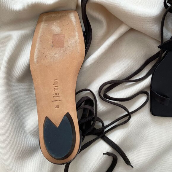 Tibi Cassius Lace Up Long Sandals in Brown, size 38 (fits like narrow 9/9.5!) - Picture 13 of 13